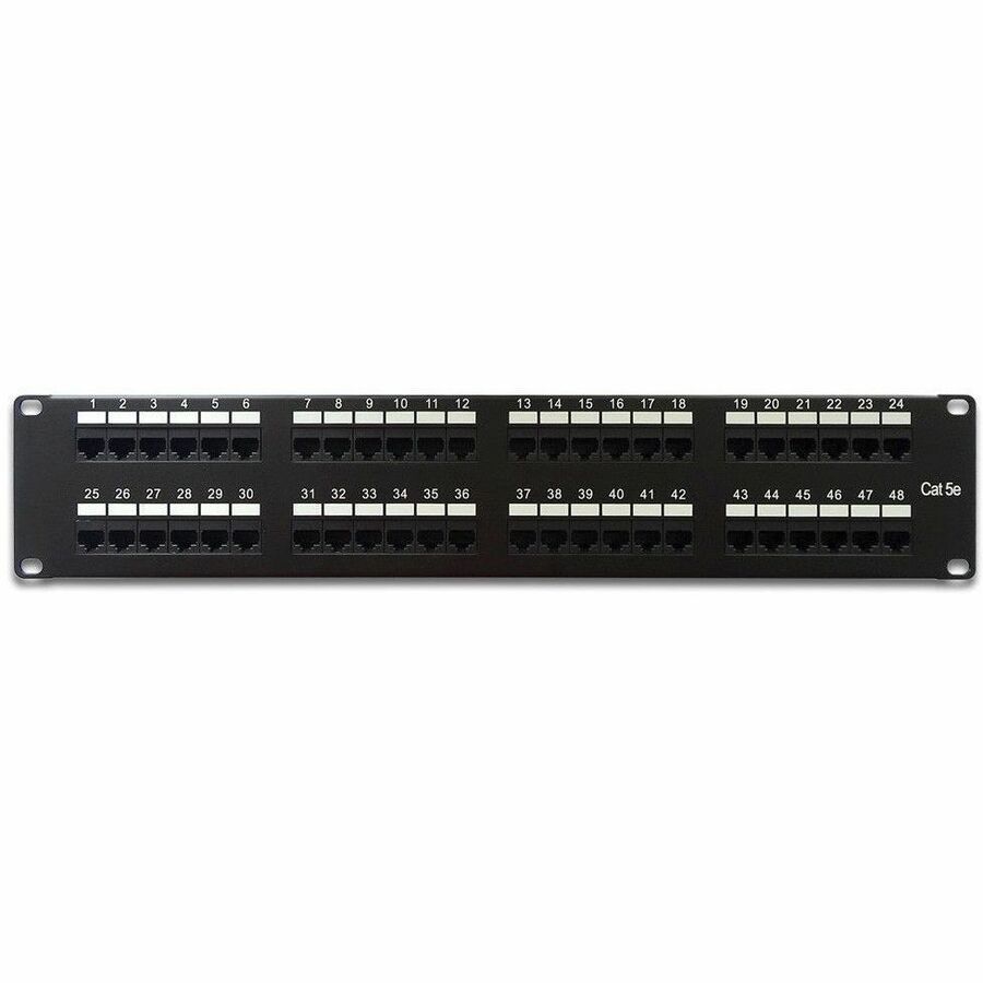 48PORT 2RMU CAT5E PATCH PANEL, 110 TYPE