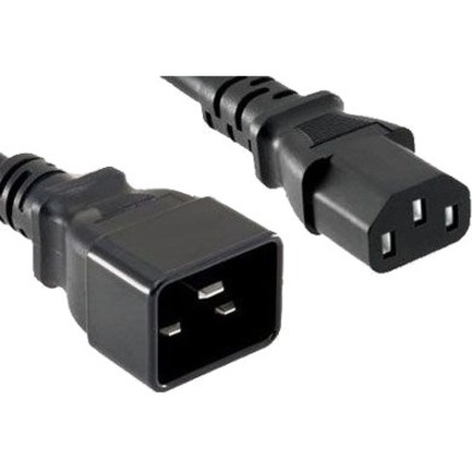 POWER CORD C13 TO C20, 15AMP BLACK, 2FT