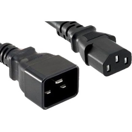 POWER CORD C13 TO C20, 15AMP BLACK, 8FT