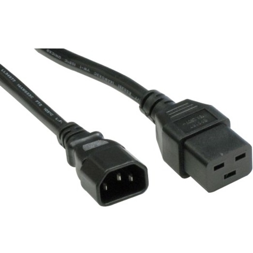 POWER CORD C14 TO C19 15AMP, BLACK, 3FT