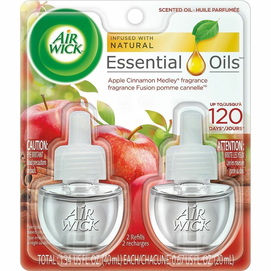 Air Wick Scented Oil Warmer Refill - Oil - 0.7 fl oz (0 quart) - Apple Cinnamon Medley - 60 Day - 2 / Pack