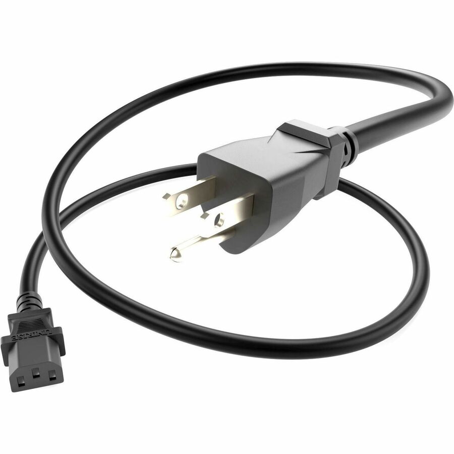 POWER CORD 5-15P TO C13 10AMP BLACK 2FT
