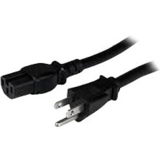 POWER CORD 5-15P TO C15 15AMP BLACK 6FT
