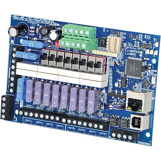 Networkable Power Distribution Module, 8 Fused Outputs, Control, Monitor  and Report Individual Output Diagnostics