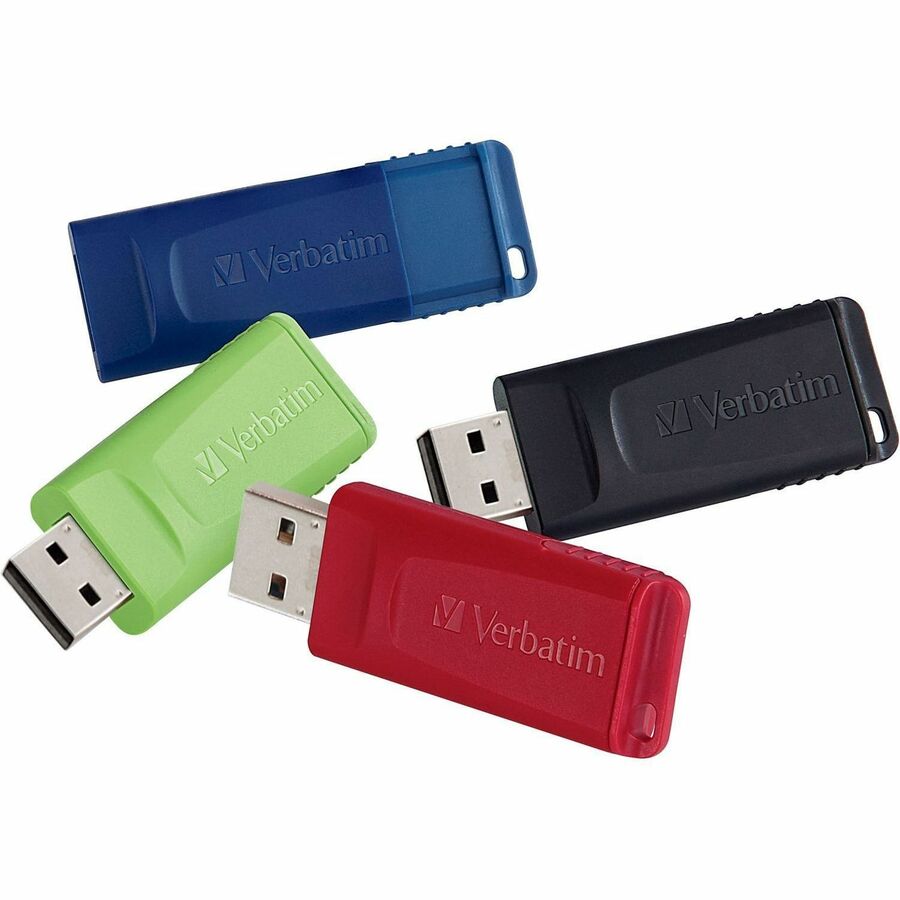 Store-N-Go USB Drives, 16GB, 4/PK, Ast