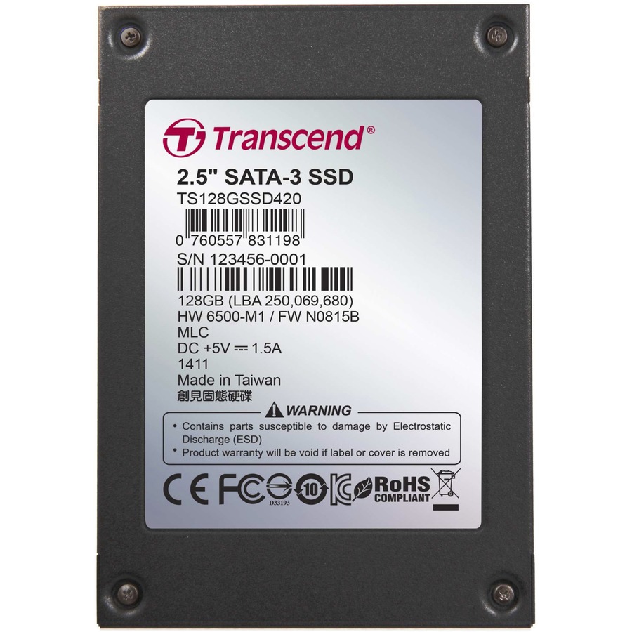 128GB, 2.5 SSD420, SATA3, MLC, IND