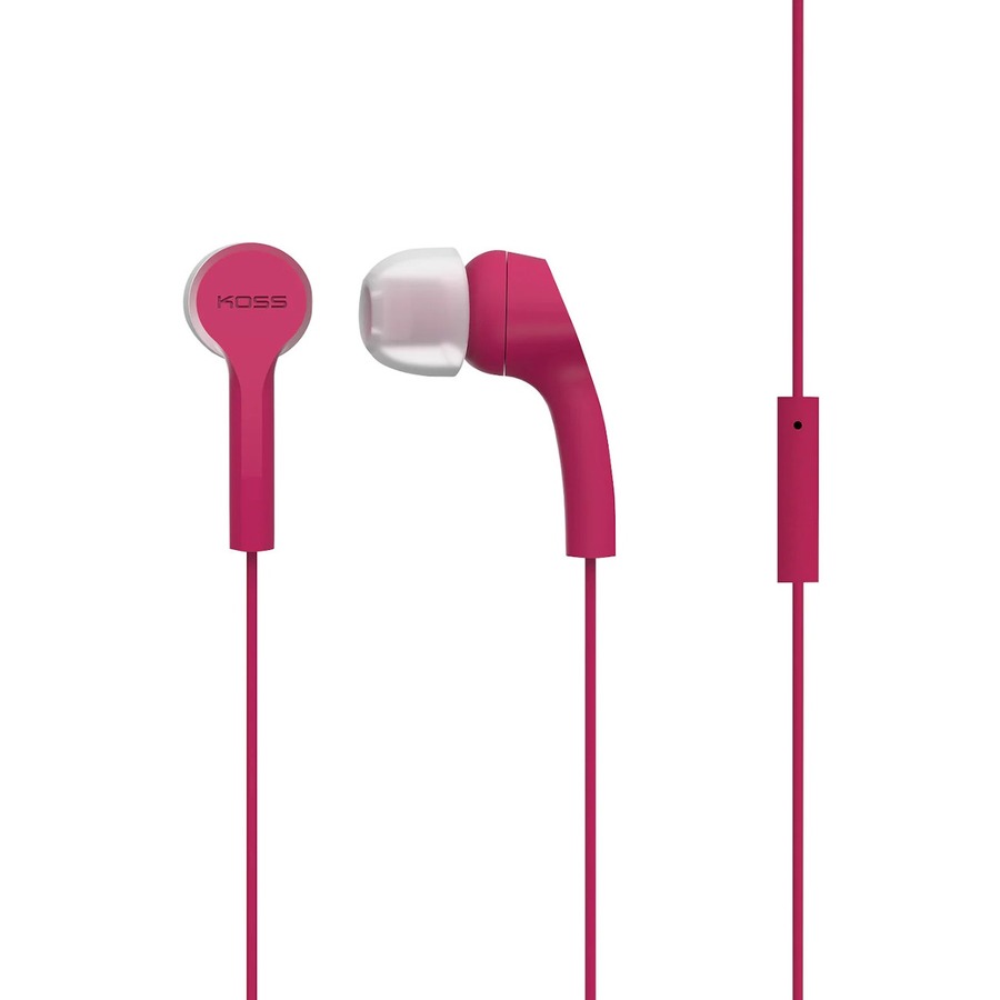 KEB9IP IN EAR BUD W/MIC PINK NOISE ISOLATING ANGLED ELEMENTS