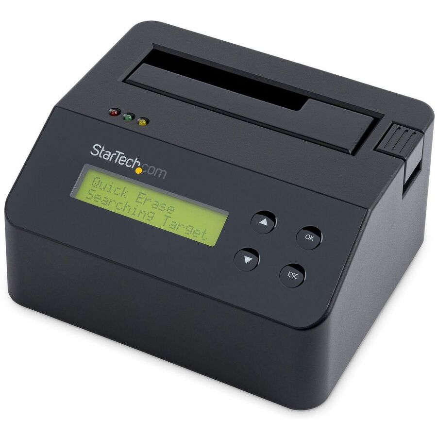 StarTech Single Bay SSD/HDD Hard Drive Eraser, 2.5"/3.5" , Standalone Wiper, Disk Sanitizer, Hardware Wiper Erasing Tool, NIST/DoD/TAA