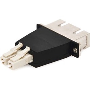 LC FEMALE TO SC FEMALE MMF DUPLEX FIBER OPTIC ADAPTER