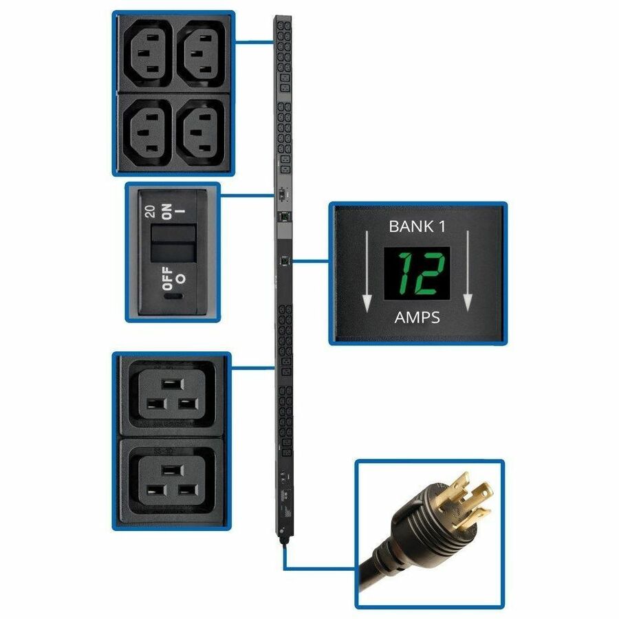 PDUMV30HV2 - EATON TRIPP LITE SERIES 5.8KW SINGLE-PHASE LOCAL METERED PDU, 200-2