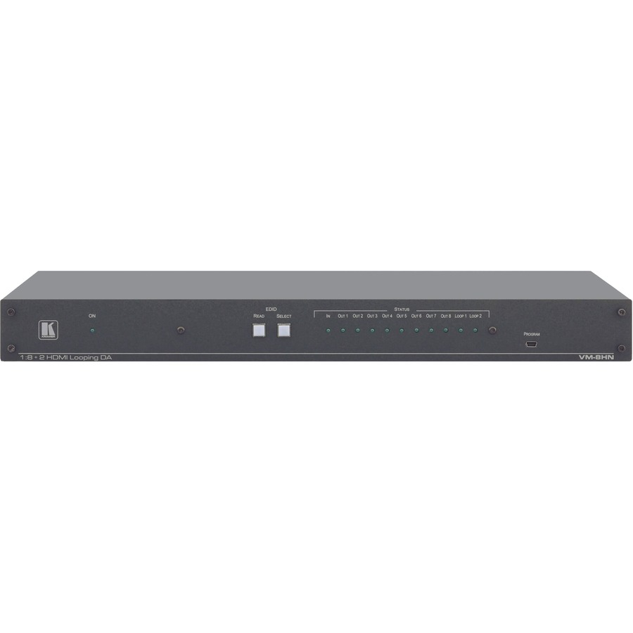 THE VM-8HN IS A 1:8 DISTRIBUTION AMPLIFIER, WITH TWO LOOP PORTS, FOR 4K@60HZ (4: