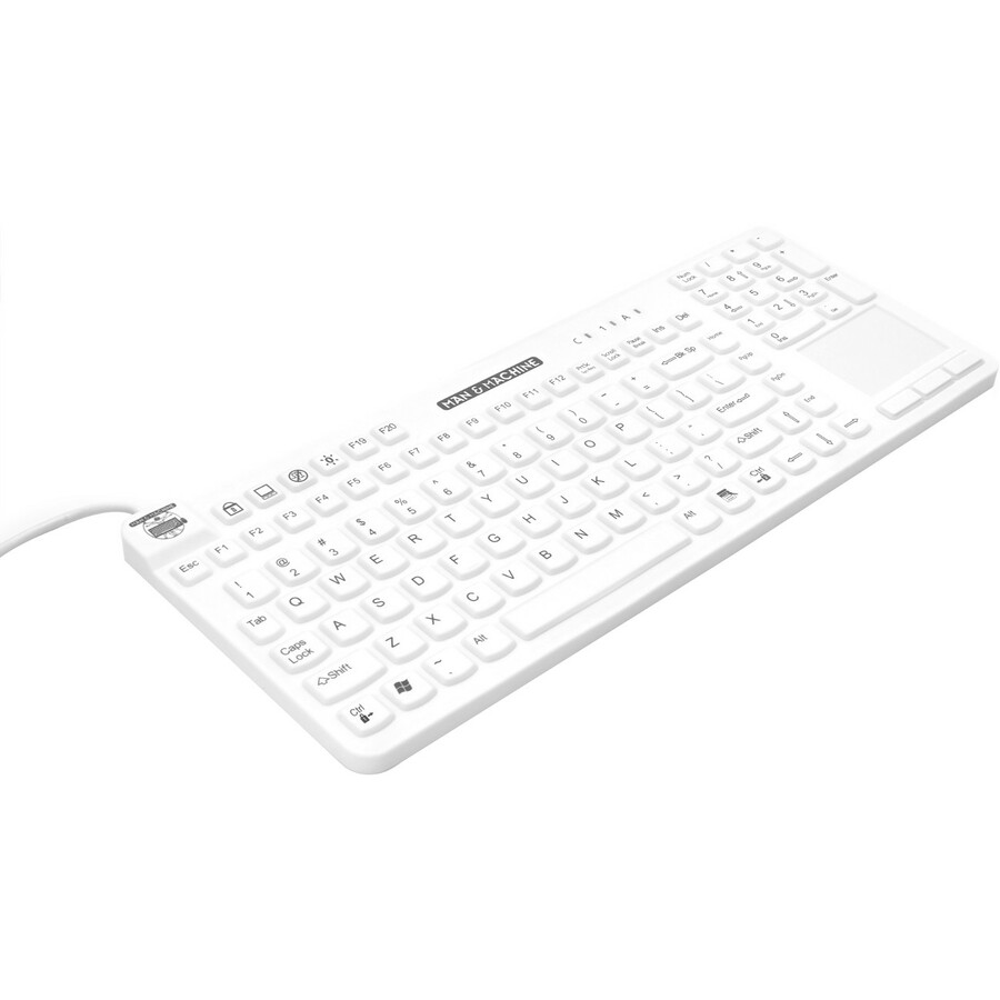 REALLYCOOL TOUCH MAGFIX KEYBOARD - HYGIENIC WHITE, USB, FULL-SIZE, WATERPROOF, S