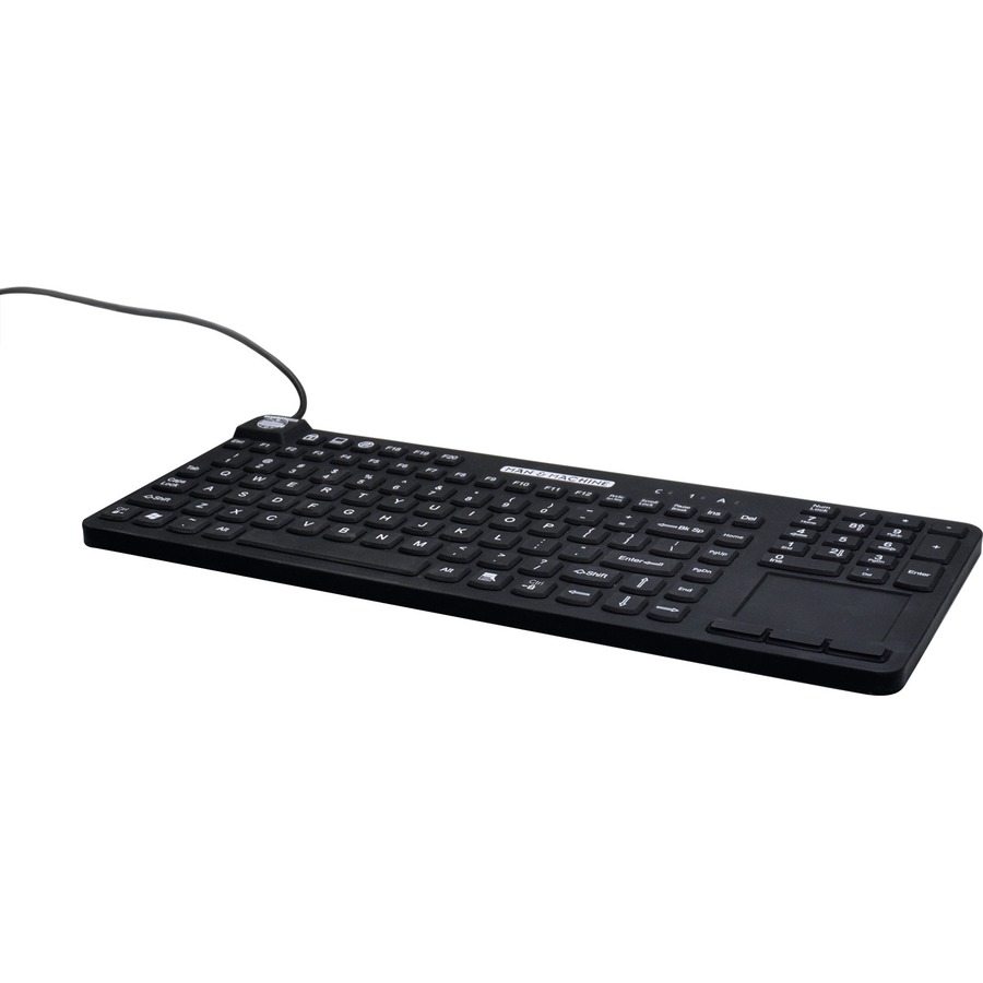 REALLYCOOL TOUCH MAGFIX KEYBOARD - HYGIENIC BLACK, USB, FULL-SIZE, WATERPROOF, S