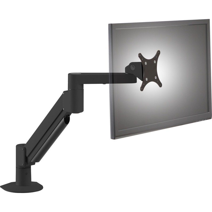 ARTICULATING ARM EXTENDS 24" AND FOLDS TO 3". LARGE TRAY HOLDS KEYBOARD AND MOUS