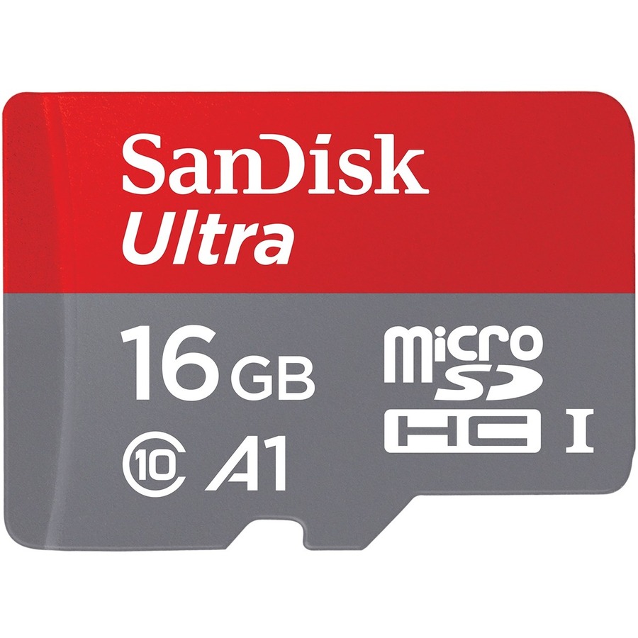SANDISK ULTRA MICROSDHC MEMORY CARD, 16GB, SDSQUNC-016G-AN6MA, CLASS 10/UHS-I, W