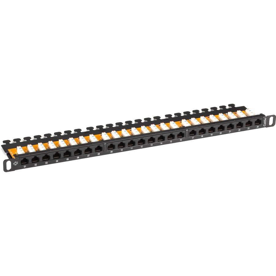 CAT5E PATCH PANEL - 1/2U, UNSHIELDED, 24-PORT