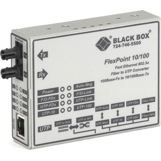 FAST ETHERNET (100-MBPS) MEDIA CONVERTER - 10/100-MBPS COPPER TO 100-MBPS MULTIM