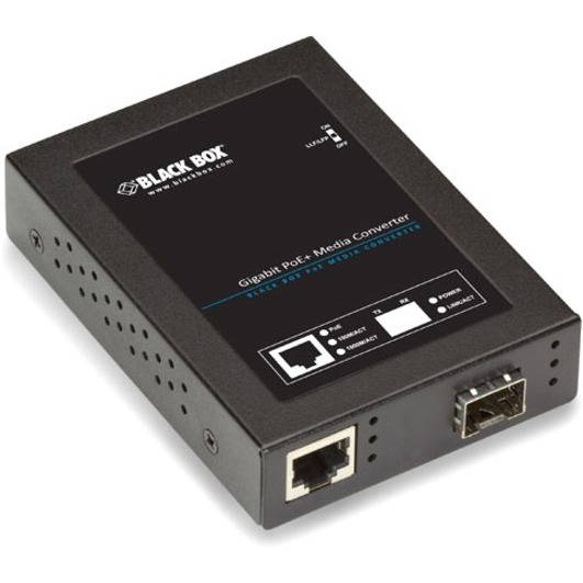 GIGABIT ETHERNET (1000-MBPS) POE+ MEDIA CONVERTER - 10/100/1000-MBPS COPPER TO 1