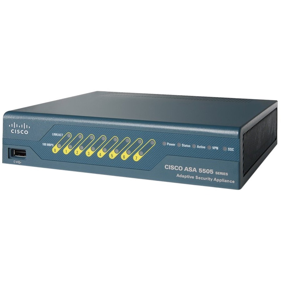 ASA5505APPLIANCE WITHSW,ULUSERS8PORTS3DE