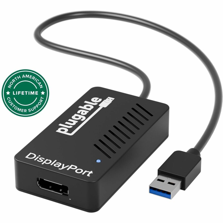 PLUGABLE USB 3.0 TO DISPLAYPORT 4K UHD VIDEO GRAPHICS ADAPTER FOR MULTIPLE MONIT