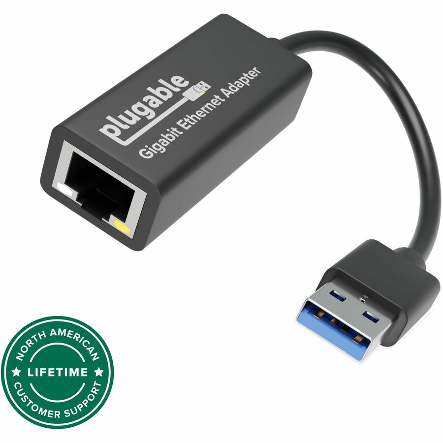 PLUGABLE USB TO ETHERNET ADAPTER, USB 3.0 TO GIGABIT ETHERNET, SUPPORTS WINDOWS