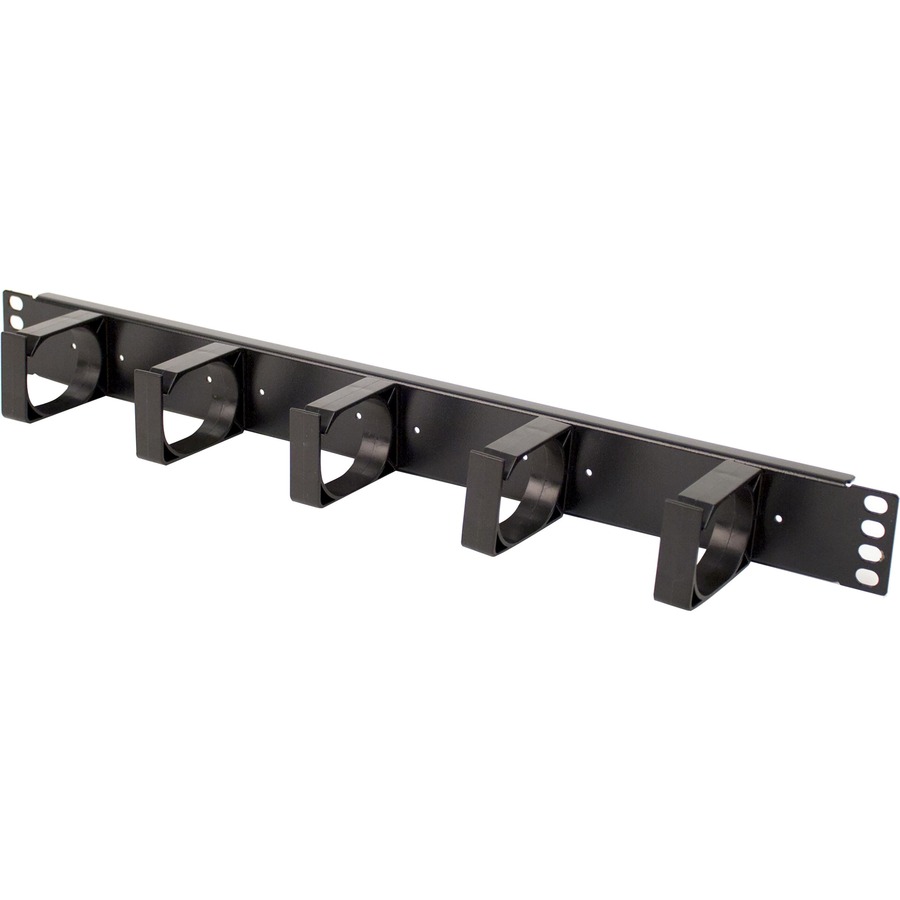 1U HORIZONTAL CABLE MANAGEMENT WITH METAL RINGS