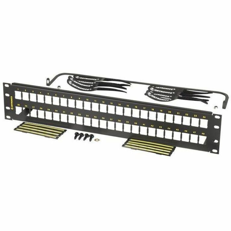 48PORT PNL,FLAT HDJ, BLK