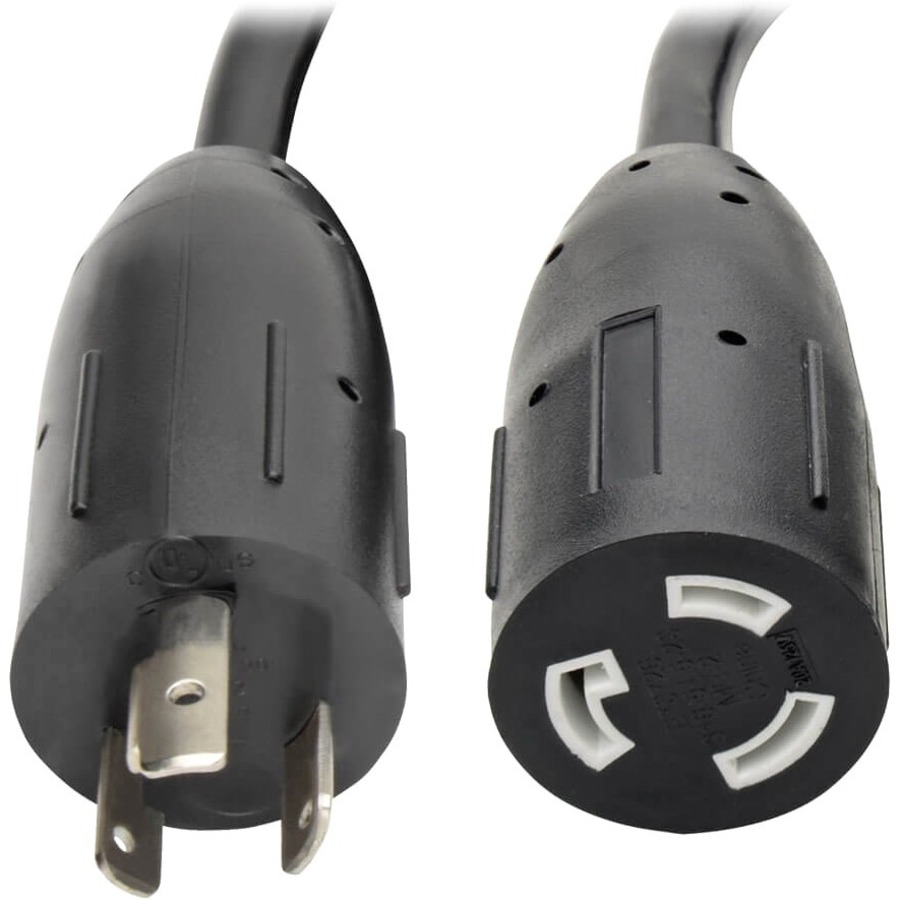Power Extension Cord, Nema L5-20p to Nema L5-20r- Heavy-Duty, 20a, 125v,  12 Awg, 10 Ft. (3.05 M), Black, Locking Connectors