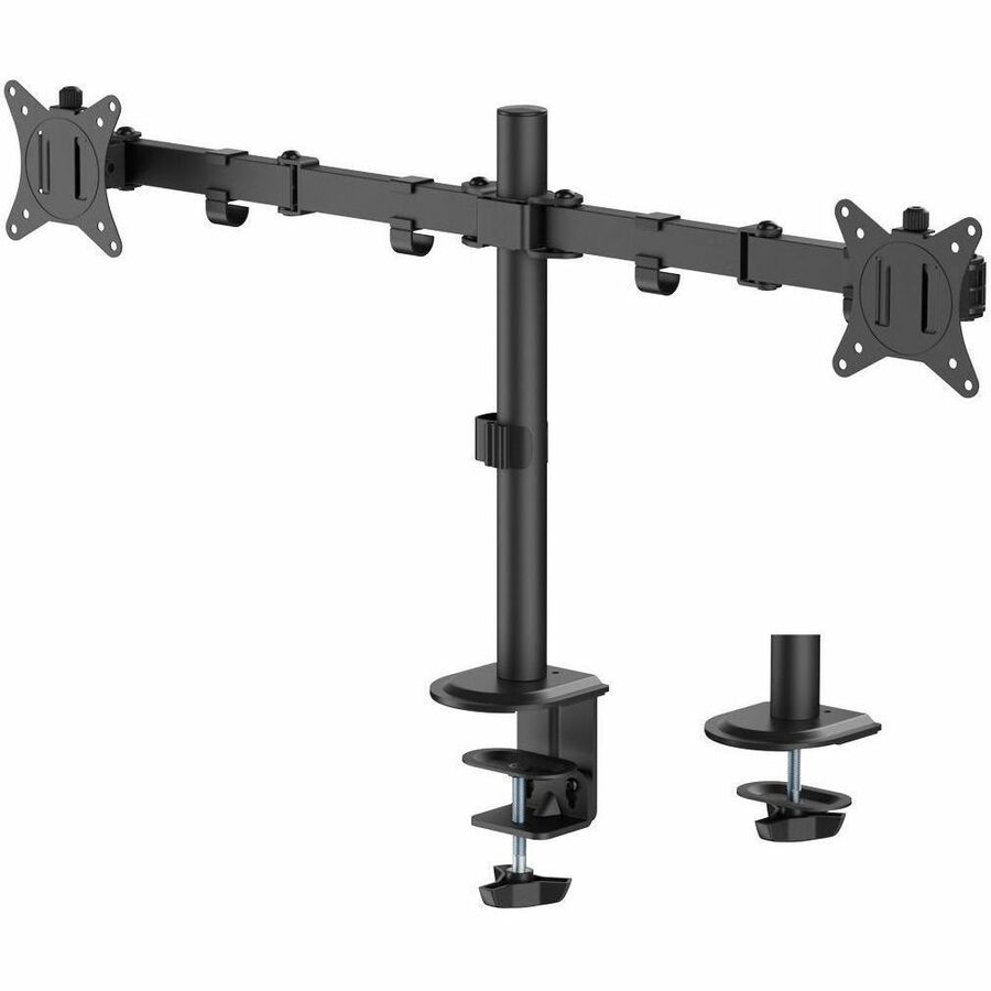 FULL MOTION FLEXIBILITY FULL-MOTION DUAL MONITOR DESK MOUNT SUPPORTS TILT, SWIVE