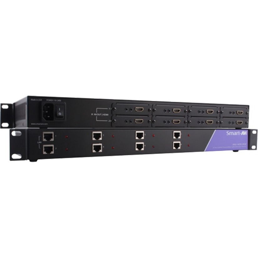HDMI, SINGLE-HEAD, & IR 8-PORT RACKMOUNT EXTENDER TRANSMITTER OVER A SINGLE CAT5