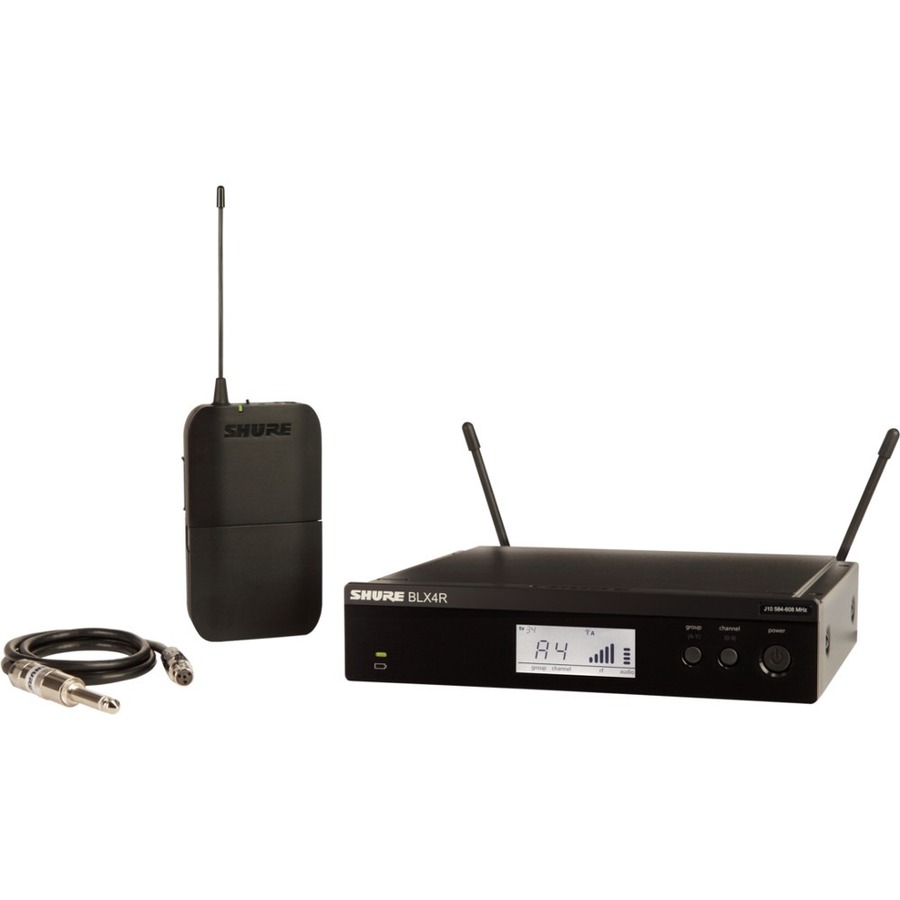 GUITAR WIRELESS SYSTEM WITH (1) BLX4R WIRELESS RECEIVER, (1) BLX1 BODYPACK TRANS