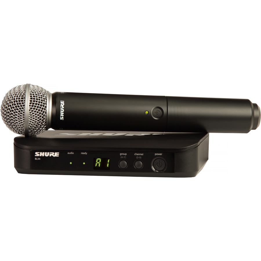 VOCAL SYSTEM WITH (1) BLX4 WIRELESS RECEIVER AND (1) HANDHELD TRANSMITTER WITH S
