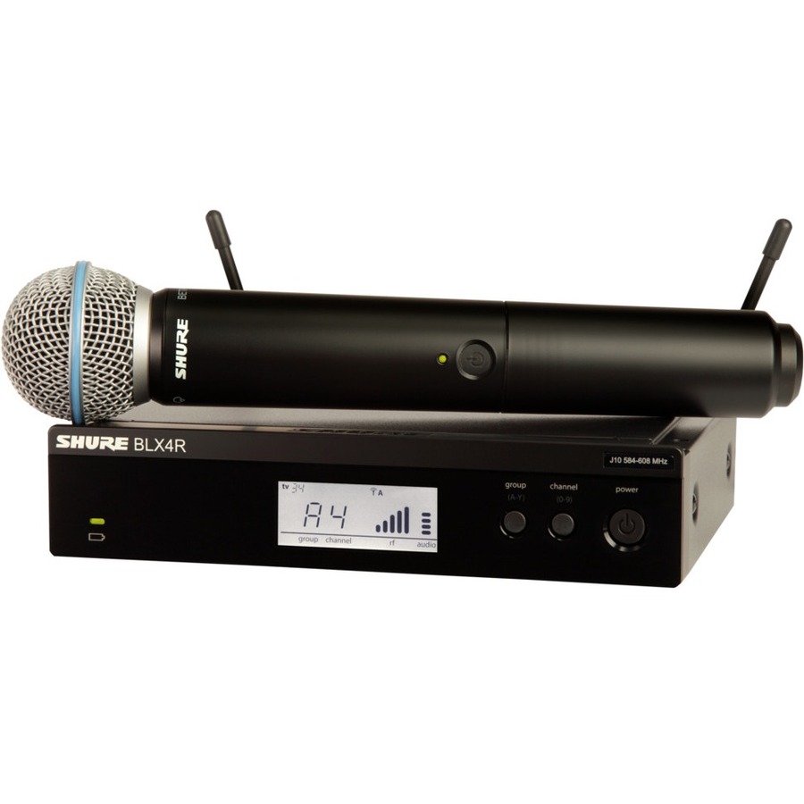 VOCAL SYSTEM WITH (1) BLX4R RACK MOUNT WIRELESS RECEIVER AND (1) BLX2 HANDHELD T