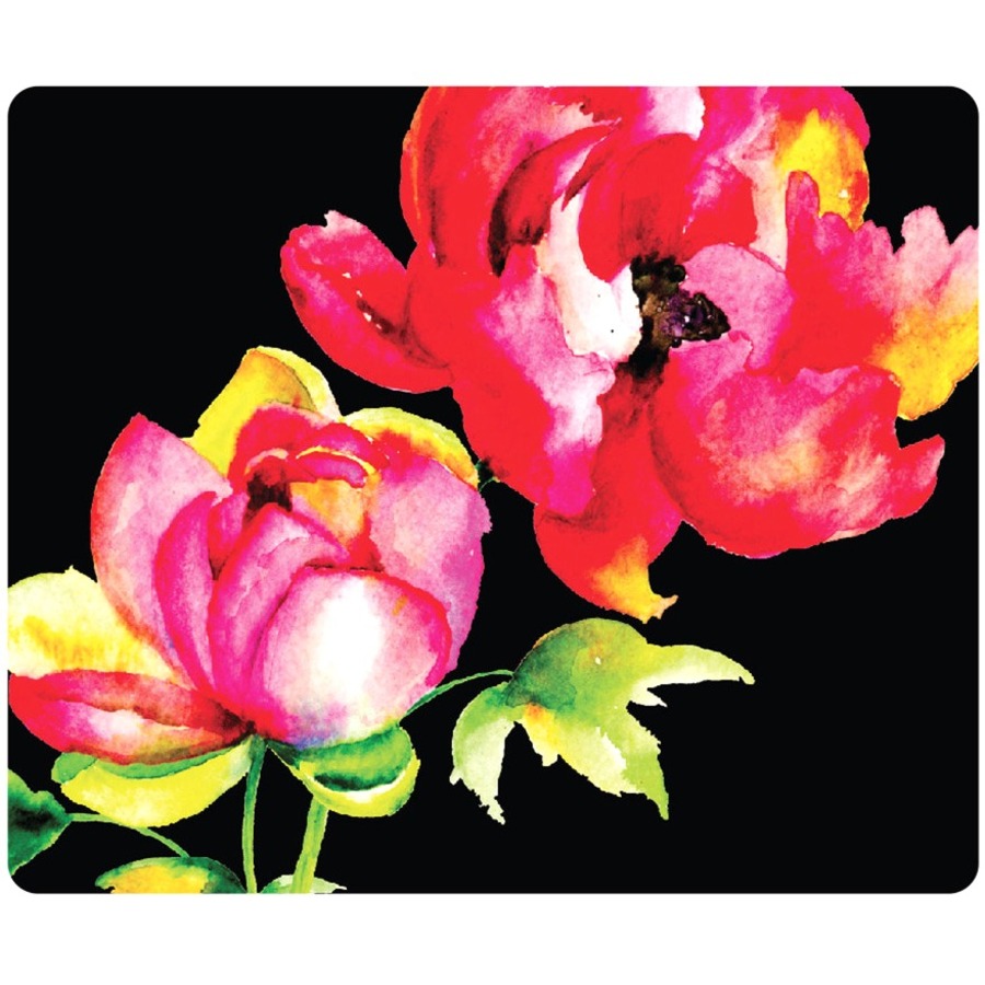 OTM FLORAL BLACK MOUSE PAD, BRILLIANT BL