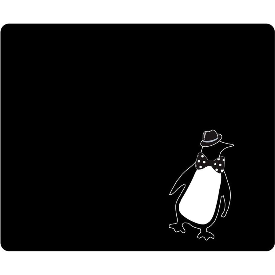 OTM CRITTER BLACK MOUSE PAD, PENQUIN