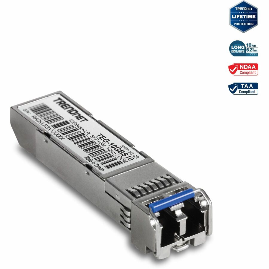 10GBASE-LR SFP+ SINGLE MODE LC MODULE (10KM WITH DDM)