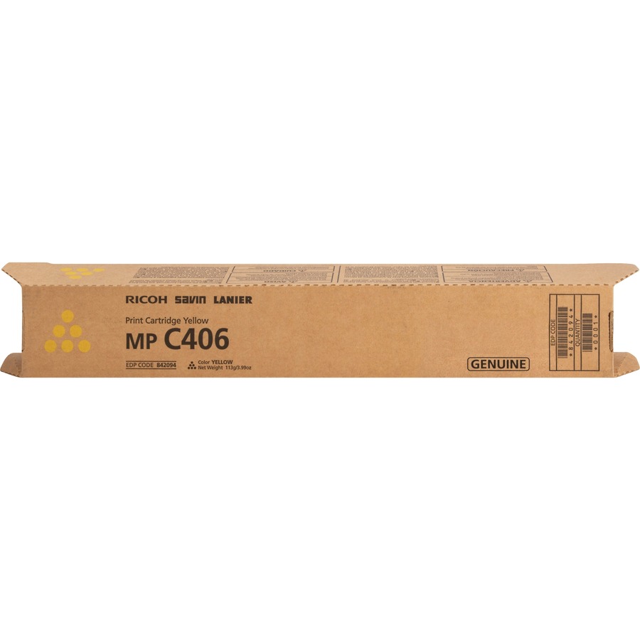 RICOH YELLOW TONER FOR USE IN MPC306 MPC307 MPC406 MPC407 ESTIMATED YIELD 6,000