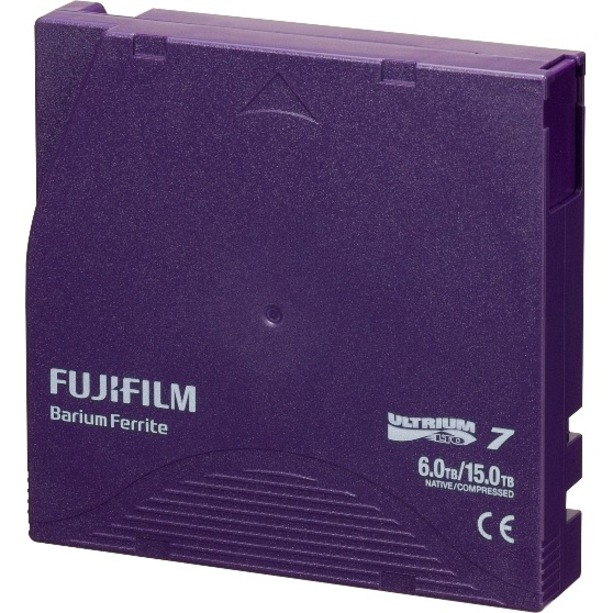 artouche de données Fujifilm LTO Ultrium-7 - LTO-7 - 6 To (natif) / 15 To (compressé) - Longueur de bande de 3149,6 pi - Taux de transfert de données natif de 300 Mo/s - Taux de transfert de données compressé de 750 Mo/s