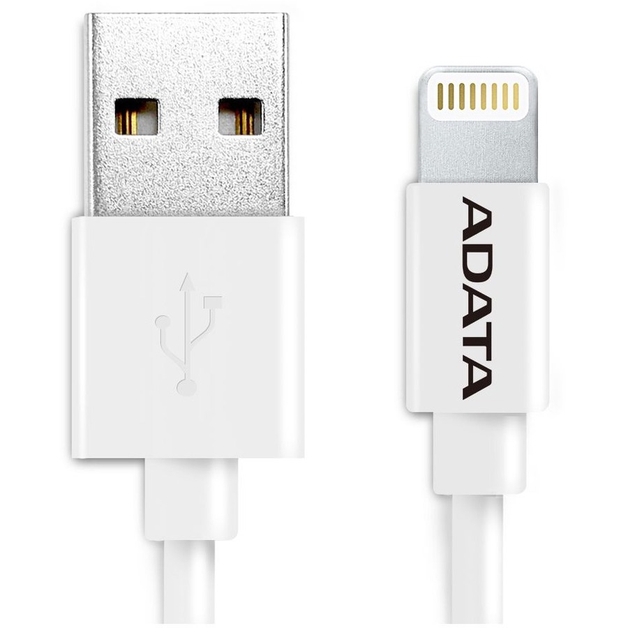 ADATA Sync & Charge Lightning Cable 3.28Ft White (AMFIPL-100CM-CWH)