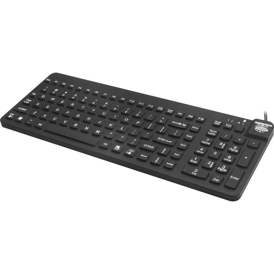 REALLYCOOL KEYBOARD W/ 12IN QUICK CONNECT CABLE - FULL-SIZE WATERPROOF, SILICONE