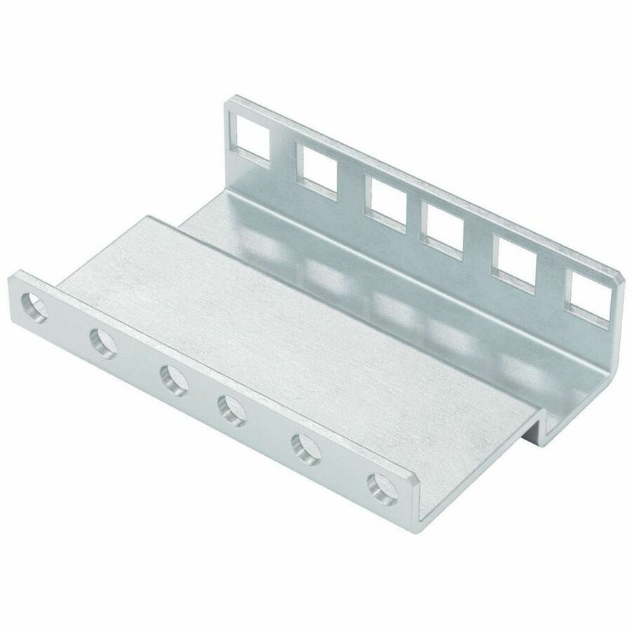 2U TALL, 2.50IN WIDE METAL BRACKET, CLEAR ZINC, CONVERTS ROUND HOLE RACKS TO SQU