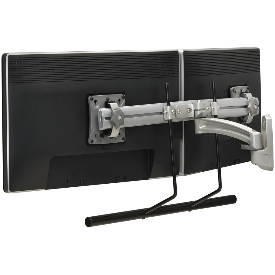 K2 WALL MNT DUAL DISP 1L ARM H-ARRAY,SLV