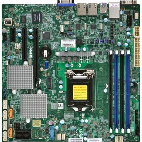 Supermicro X11SSL-CF LGA1151 Server Board - micro-ATX, Retail Pack (X11SSL-CF-O) - for Intel Xeon E3-1200 v5/v6 CPU