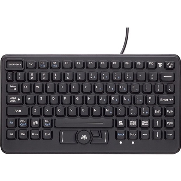 IKEY RUGGED KEYBOARD, 86 KEYS, ABS POLYCARBONATE CASE, INTEGRATED VESA MOUNTING