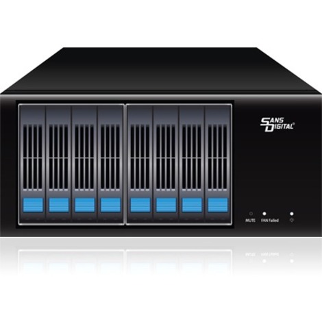 SANS DIGITAL MOBILESTOR MS28X12G - 8 BAY 2.5 TOWER SAS / SSD / SATA TO 2 X MINI-