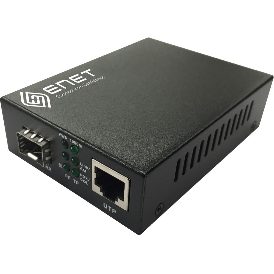 ENET 1X 10/100/1000M COPPER RJ45 TO 1X 1000BASE-X SFP GIGABIT ETHERNET FIBER MED
