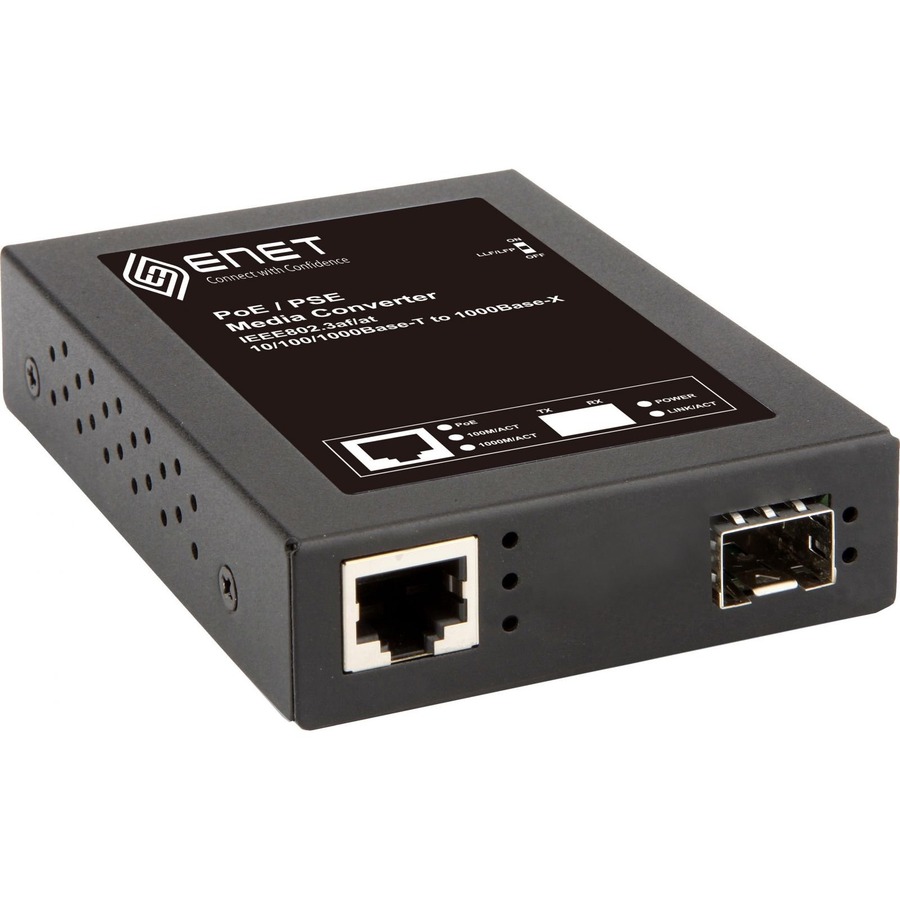 TAA COMPLIANT ENET COMPATIBLE ENTMC-FGETP-SFP - 10/100/1000BASE-T POWER OVER ETH