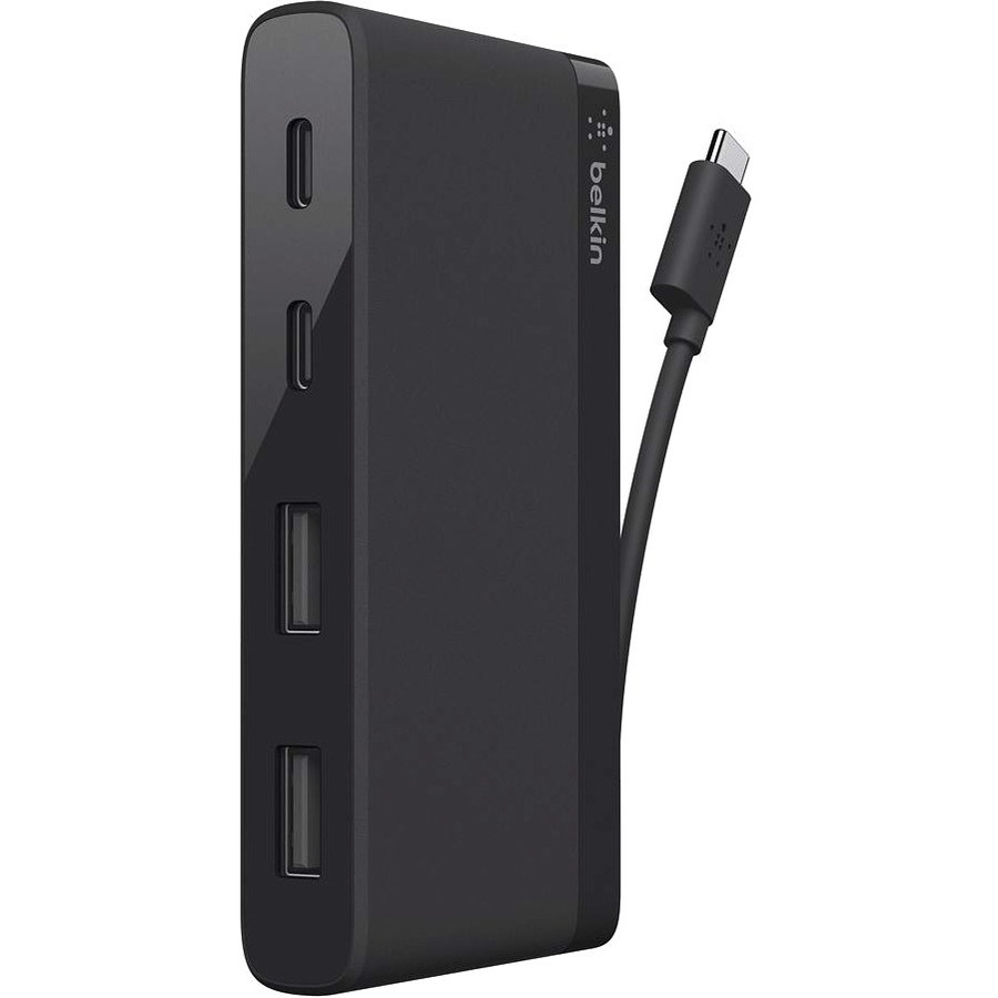 BELKIN F4U090BTBLK - USB-C 4-PORT MINI HUB - 2X USB-C PORTS, 2X USB-A PORTS - FO