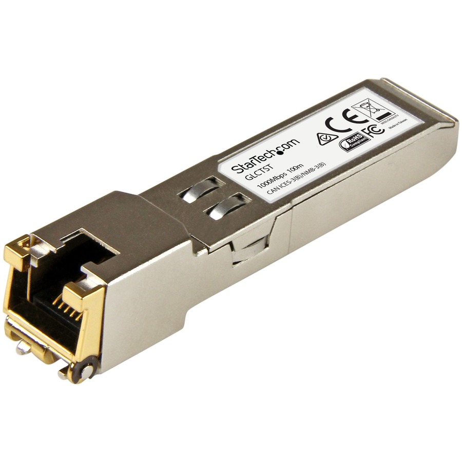 odule de transceiver SFP cuivre Gigabit RJ45 STARTECH - SFP compatible Cisco GLC-T - 1000Base-T - Mini-GBI
