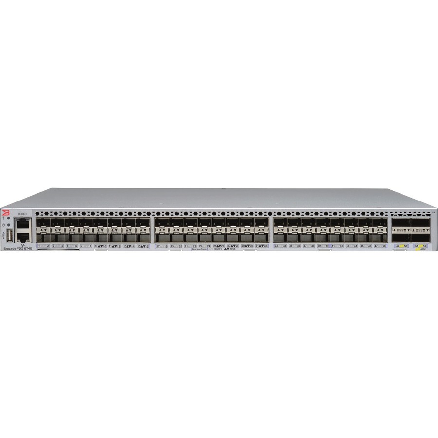 VDX 6740 24P SFP+ PORTS ONLY- NO OPTICS DC NONPORT SIDE EXHAUST AIRFLOW